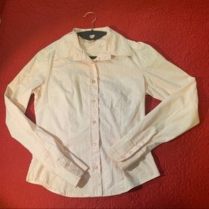 FOREVER 21 Long Sleeve Pink Button Down Shirt
